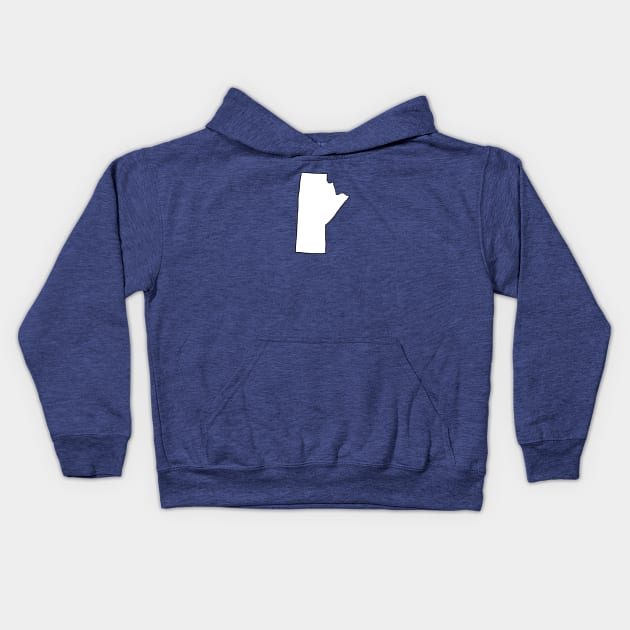 Manitoba - Blank Outline Kids Hoodie by loudestkitten